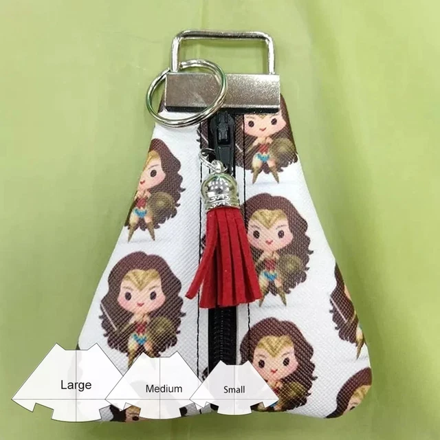 Key Acrylic Plate Cute Triangle Key Fob Pouch Template For Sewing Transparent 2