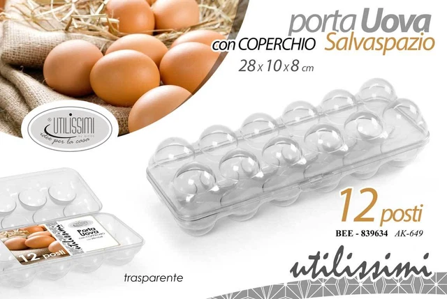 Contenitore per uova da frigorifero, contenitore per uova in plastica