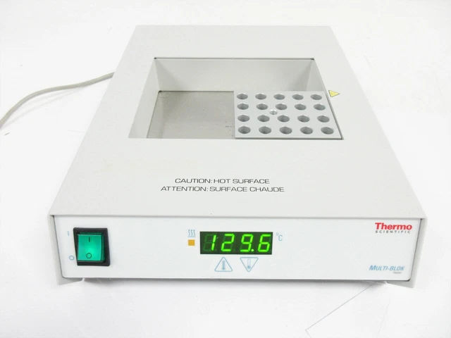 THERMO SCIENTIFIC 2003 MULTI-BLOK DRY BATH 130 OC w/ 1.5 ML S 20 WELL HEAT BLOCK