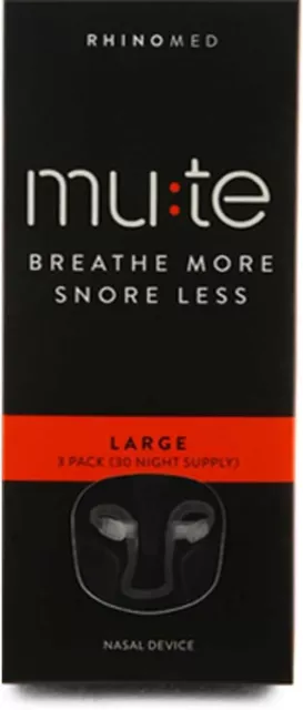 Turbine RhinoMed Mute Breathe More Snore Less Nasal Device - 3-Pack (L) Large