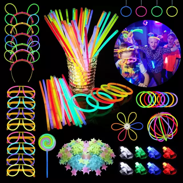 432 Stück Knicklichter Party Set Glow Sticks Leuchtstäbe Kinder,Neon Leuchtstäbe