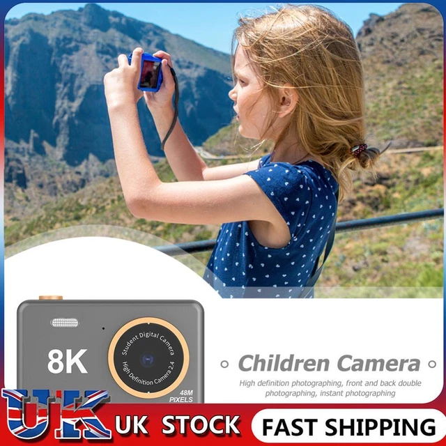 80MP 2.4 inch HD Screen Kids Digital Video Photo Camera with 32GB Card (Black) .