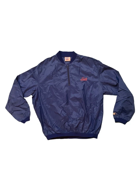 Vintage 80s New York Mets 1/4 Zip Starter Jacket (Size XL)
