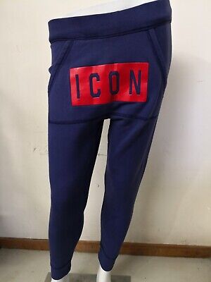 DSQUARED pantalone tuta uomo con tasche regular fit logo "icon"  100% originale