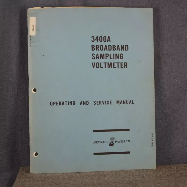 HP 3406A Broadband Sampling Voltmeter Operation and Service Manual