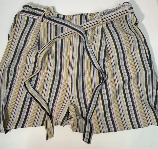 Primark.  Multi colour Stripe Crop Trousers.  Size 12