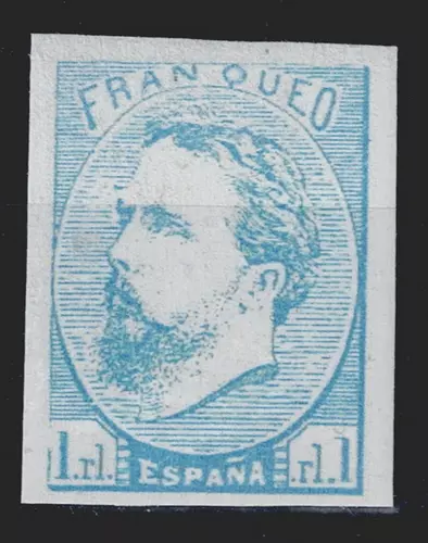 Edifil 156 nuevo ** mnh 1 real Carlos VII sello de España Spain Lujo Liderstamps