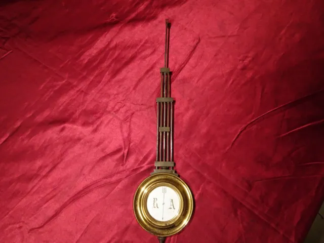 Antique or vintage brass & metal wall clock pendulum