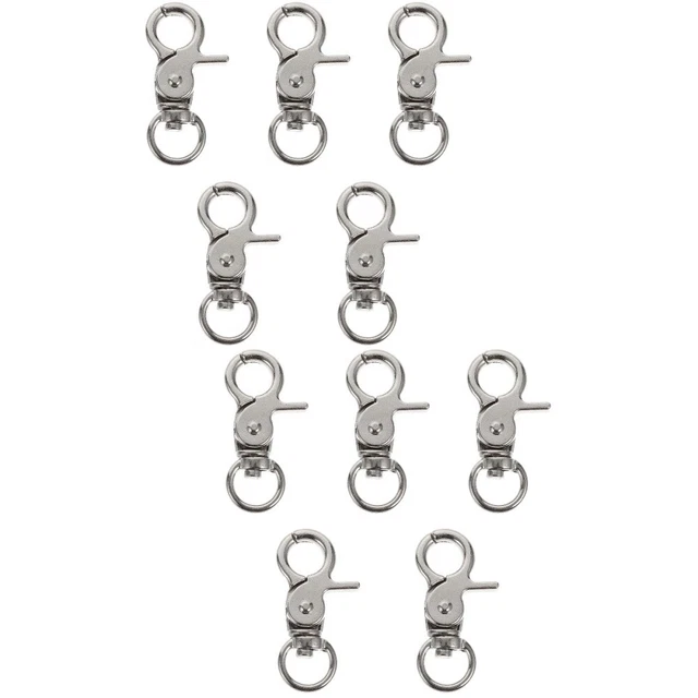 10 piezas Llavero con cerradura para cinturón de metal jaula para pájaros puerta jaula para pájaros