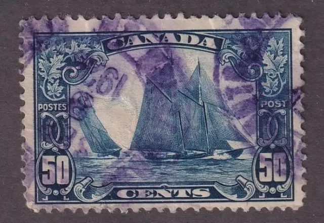 Canada used NH: 1929 Bluenose 50¢ KGV Scroll issue, sc#158