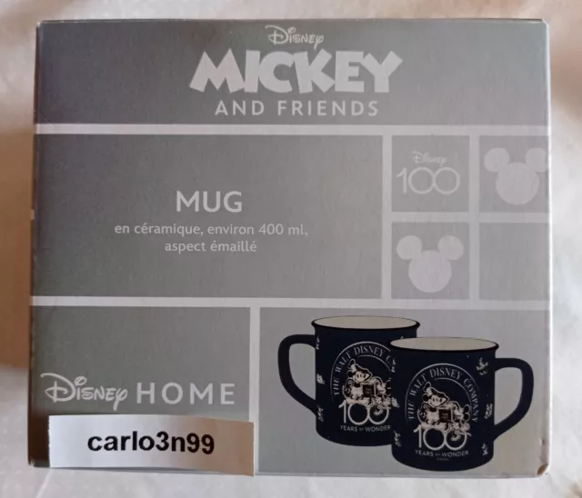 ** "THE WALT DISNEY COMPANY"  MUG/TASSE CERAMIQUE NOIR 400ml MICKEY & MINNIE