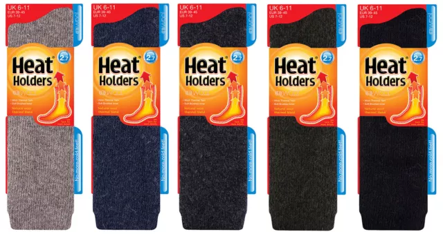 Heat Holders - Uomo Lana Morbidi Termico Caldo Invernali Lunghe Ginocchio Calze