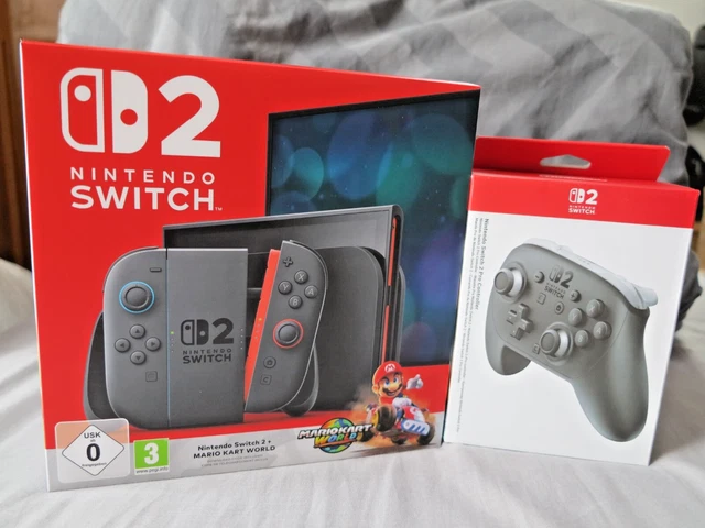 NINTENDO SWITCH 2 console Mario Kart World bundle + NS2 Pro Controller ...
