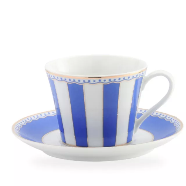 NEW Noritake Carnivale Cup & Saucer Dark Blue Set 2pce