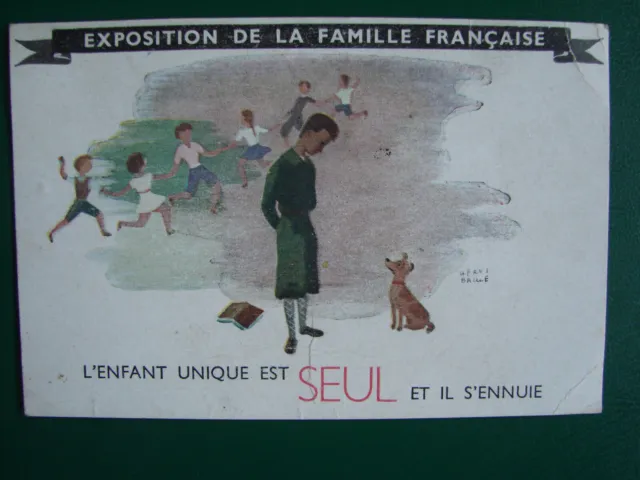 Cpa -Old French Postcard 'Exposition De La Famille Francaise' (July 1940)