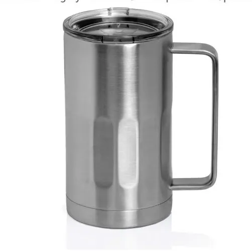 Stainless Steel Beer Mug with Lid 20oz
