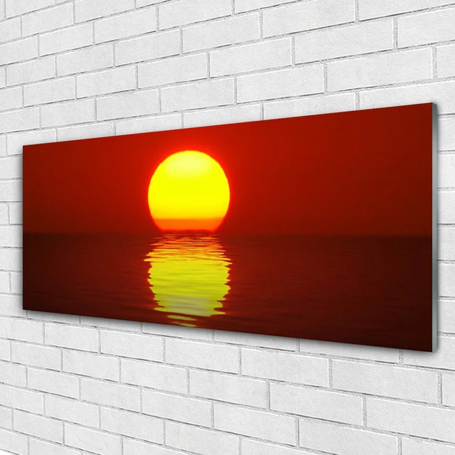 Tableau Paysage Soleil Impression Sur Verre Acrylique 125x50 Cm - Déco Moderne | Tulup