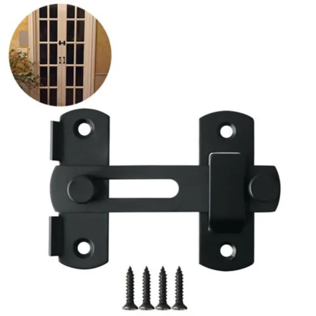 Gate Door Latch Stainless-Steel Right Angle Thick Sliding Barn Flip Lock Hasp