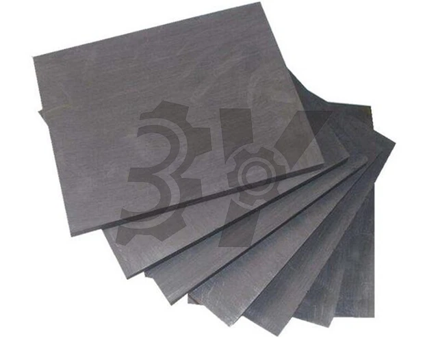 New 5PCs Black 99.99% Pure Graphite Electrode Rectangle Plate Sheet 50*40*3mm