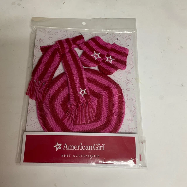 American Girl - KNIT ACCESSORIES-Hat-Mittens-Scarf For Dolls(18”)