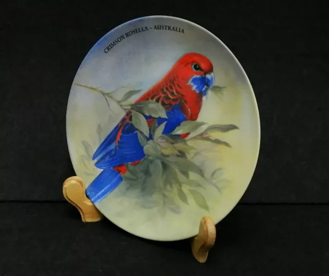 Vintage Westminster Fine China Crimson Rosella Australia 8" Porcelain Plate 2