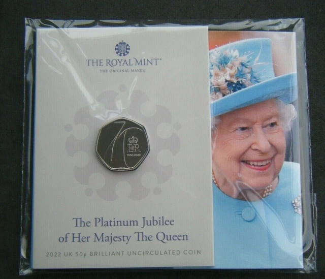 ROYAL MINT 2022 Platinum Jubilee Her Majesty Queen Elizabeth II BU 50p