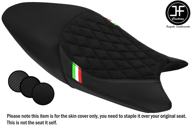 Dsg6 Black St Carbon Suede Custom For Ducati Monster 08-12 Vinyl Seat Cover