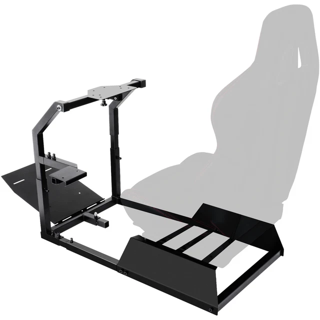 thumbnail interactive-video image 1 of Heavy Duty Racing Simulator Cockpit – Steering Wheel Stand With Seat, Adjustable, For G923/G920/G29 1 of 2