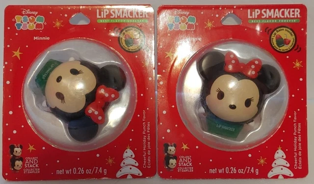 2 Pack Disney Lip Smacker Holiday Tsum Tsum Minnie Mouse Punch Flavor Lip Balm