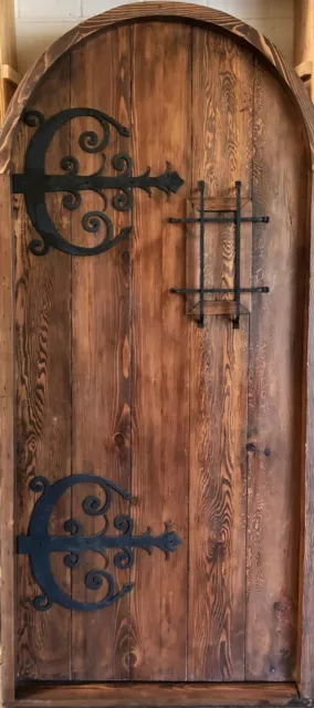 Rustic reclaimed solid old growth lumber Doug Fir wine room solid 2" thick DOOR