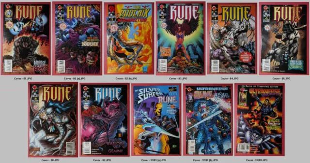 Malibu Comics (Marvel Comics) - Rune (Warlock, Silver Surfer) - 9 Books - 1995