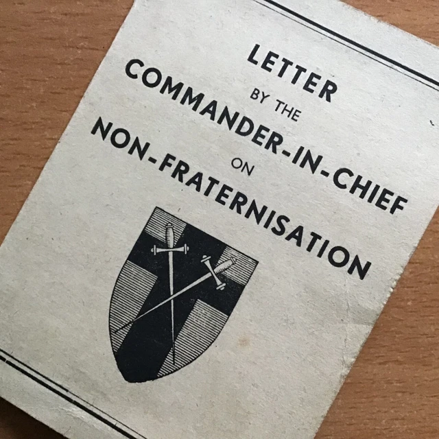 ORIGINAL WWII BRITISH Army Pamphlet/Letter From Montgomery On Non ...