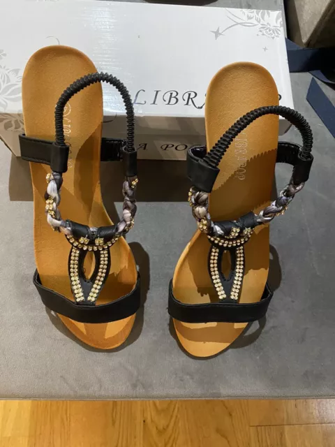 LIBRA POP COMFORT Strappy Wedge Sandals Size UK8 14.99 PicClick UK