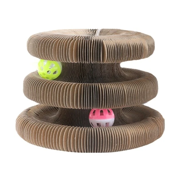 Cat Scratching Pad Board Mat Grinding Claws Scratcher Foldable Transforming Toy