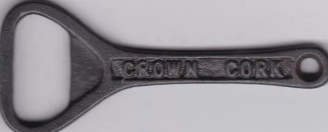 CROWN CORK /  OPENER  vintage  CAST IRON BOTTLE OPENER