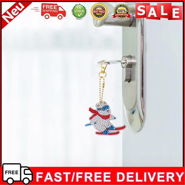 Generic Snow Sports Diamond Painting Keychain DIY Crystal Drill Schl?selanh?ger