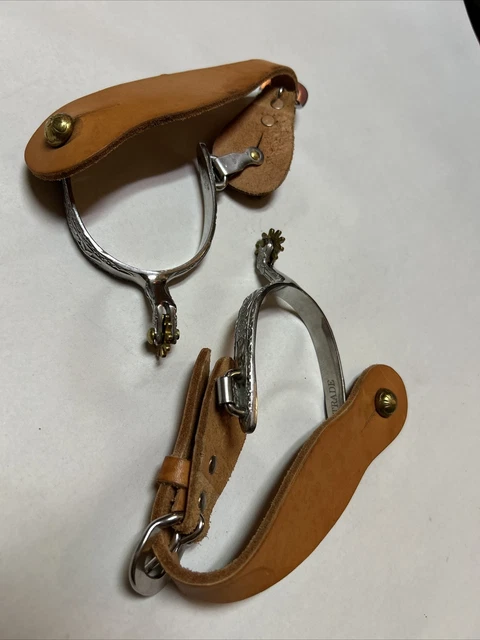 Vintage Horse Spurs Partrade Metalab Los Angeles CA Champion Turf Ornate A+++￼￼￼