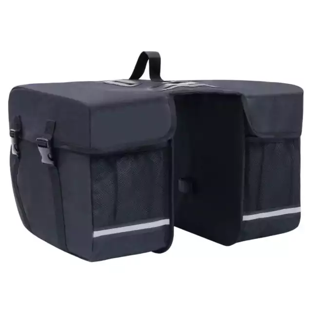 Borsa Doppia Bicicletta Impermeabile per Portapacchi 35 L Nero vidaXL