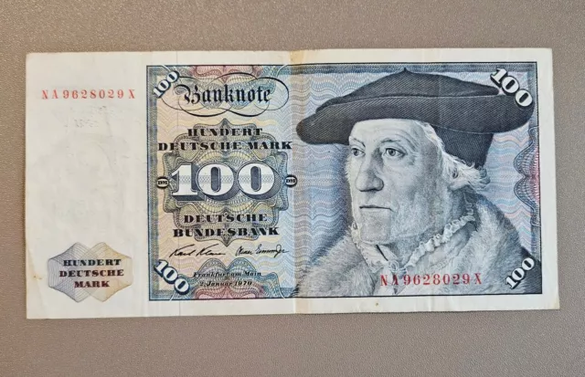 Billet de banque 1970 Allemagne 100 Deutsche Mark NA9628029X / Usé