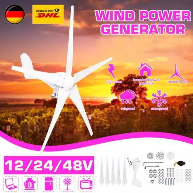 3KW Windkraftanlage Windgenerator Wechselrichter 12V/24V/48V MPPT Windmill Power