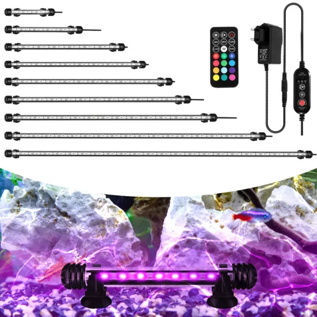 18-112cm LED Aquarium RGB Aquarium Lampe Mollusken Beleuchtung Mondlicht IP67