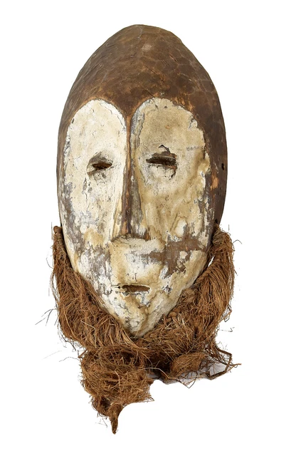Lega Mask Bwami Society Raffia Congo African Art