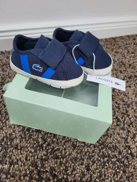 *neu* Lacoste Schuhe Gr. 17 Babyschuhe My First Lacoste Dunkelblau Jungen NP 40€