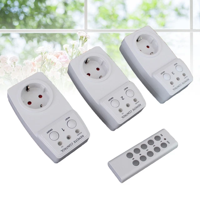 Prise de commutateur de télécommande 3PCS avec 1 télécommande 5