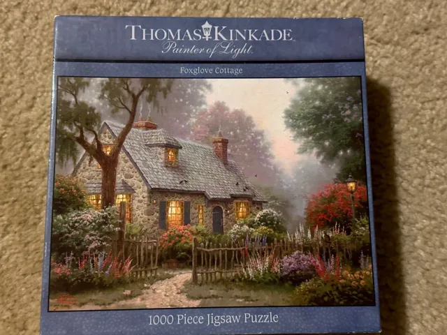 1000 Piece Thomas Kinkade (Foxglove Cottage) Jigsaw Puzzle