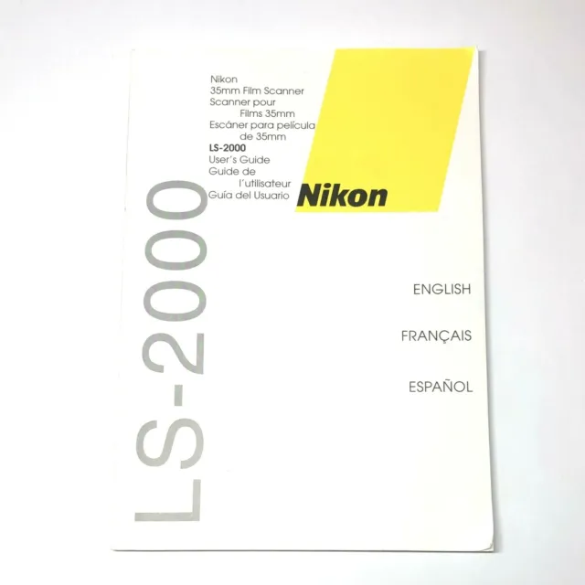 Guía del usuario manual del libro Nikon LS-2000 instrucciones del operador
