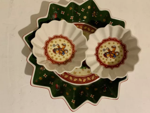 Vileroy & Boch Christmas Toys Fantasy Bowls, Brand New 2