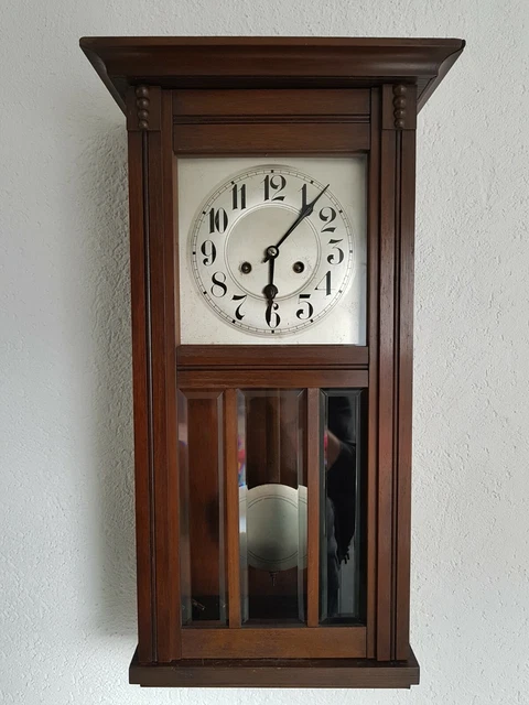 WANDUHR PENDELUHR REGULATOR Antik Von Junghans Ca 1920 Guter WANDUHR PENDELUHR REGULATOR Antik Von Junghans Ca 1920 Guter