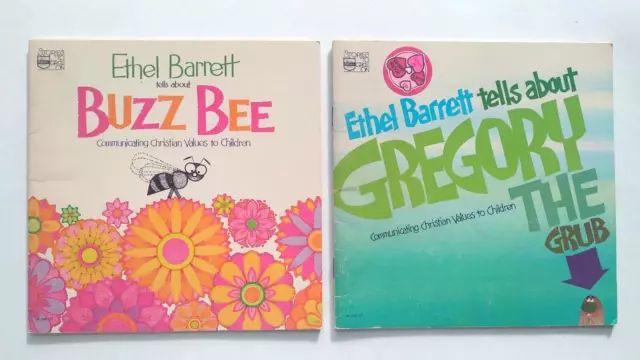 2 Ethel Barrett Gregory The Grub, Buzz Bee Childrens PB Books Christian Values