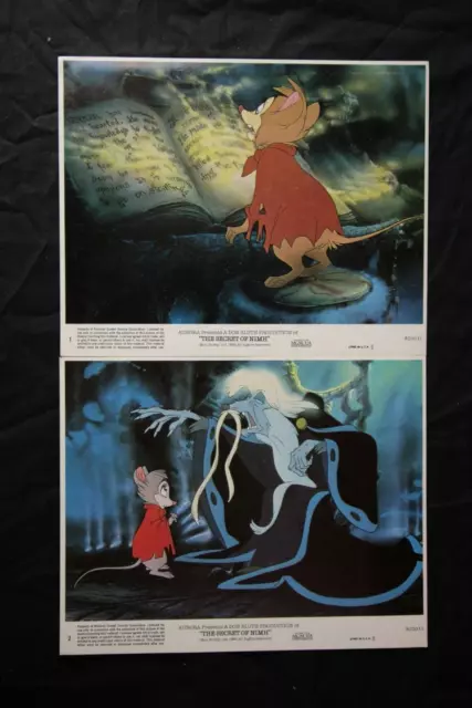 LOT of EIGHT 1982 THE SECRET OF NIMH MOVIE PROMO PHOTOS~